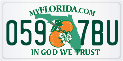 FL license plate 0597BU