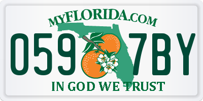 FL license plate 0597BY