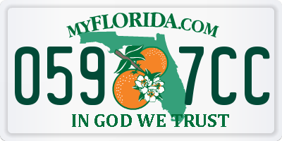 FL license plate 0597CC