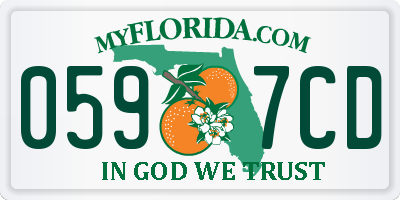 FL license plate 0597CD