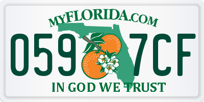 FL license plate 0597CF