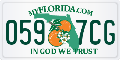 FL license plate 0597CG