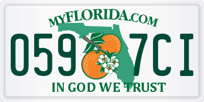 FL license plate 0597CI