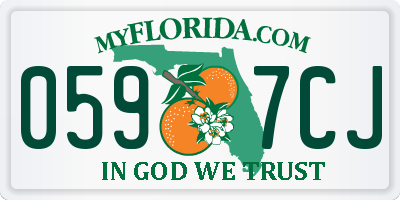 FL license plate 0597CJ