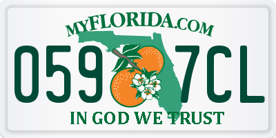 FL license plate 0597CL