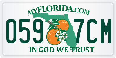 FL license plate 0597CM