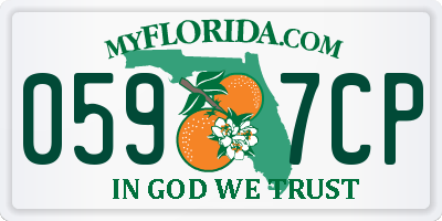 FL license plate 0597CP