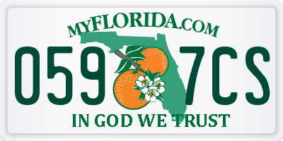 FL license plate 0597CS