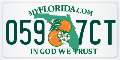 FL license plate 0597CT