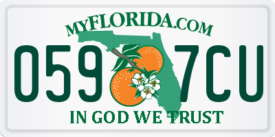 FL license plate 0597CU
