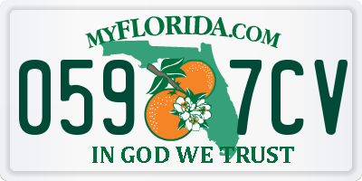 FL license plate 0597CV