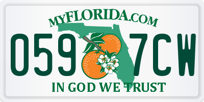 FL license plate 0597CW