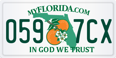FL license plate 0597CX