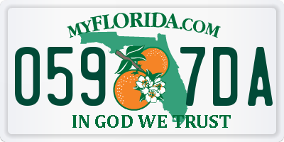 FL license plate 0597DA