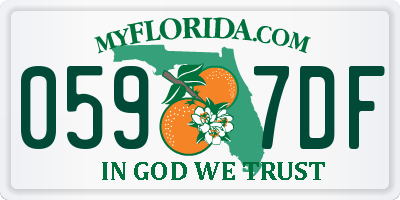 FL license plate 0597DF