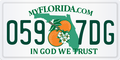 FL license plate 0597DG