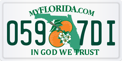 FL license plate 0597DI