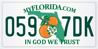 FL license plate 0597DK