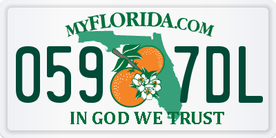 FL license plate 0597DL
