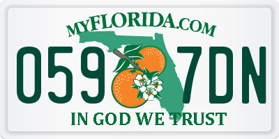 FL license plate 0597DN