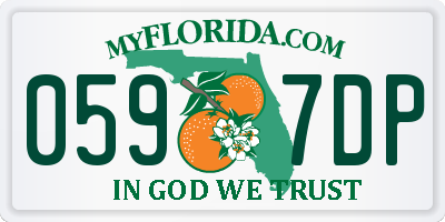 FL license plate 0597DP