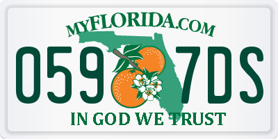 FL license plate 0597DS