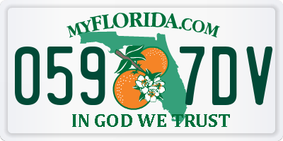 FL license plate 0597DV