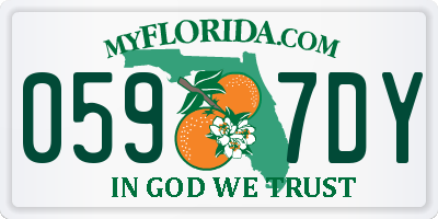 FL license plate 0597DY