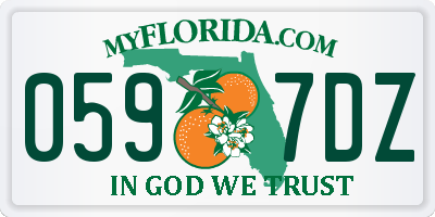 FL license plate 0597DZ
