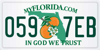 FL license plate 0597EB