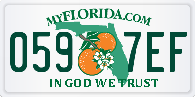 FL license plate 0597EF