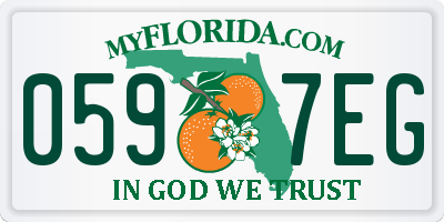 FL license plate 0597EG