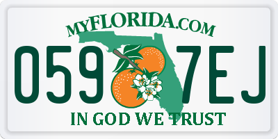 FL license plate 0597EJ