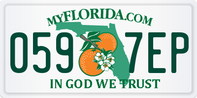 FL license plate 0597EP