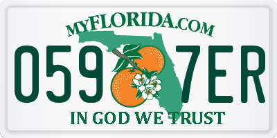FL license plate 0597ER
