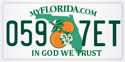 FL license plate 0597ET