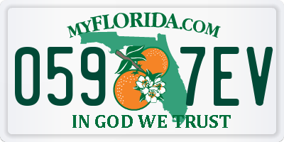 FL license plate 0597EV