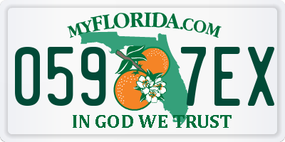 FL license plate 0597EX
