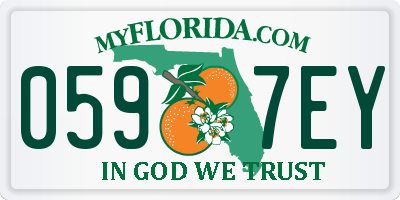 FL license plate 0597EY