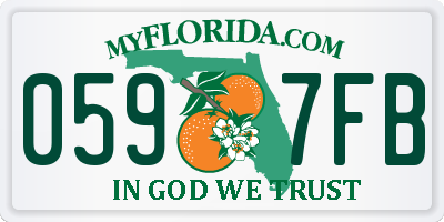 FL license plate 0597FB