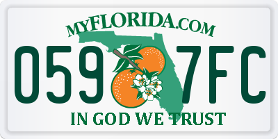 FL license plate 0597FC