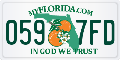 FL license plate 0597FD