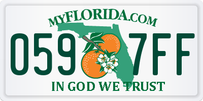 FL license plate 0597FF