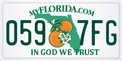 FL license plate 0597FG
