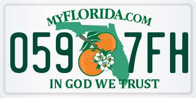 FL license plate 0597FH