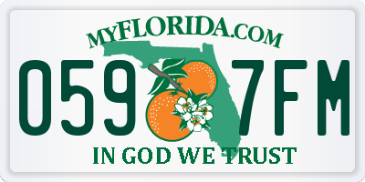 FL license plate 0597FM
