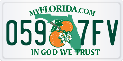 FL license plate 0597FV