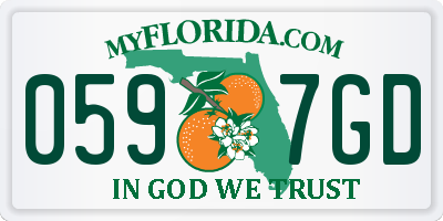 FL license plate 0597GD
