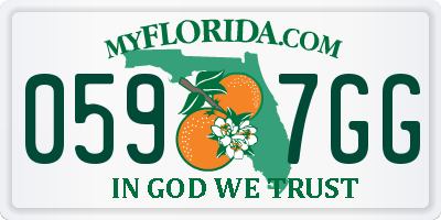 FL license plate 0597GG