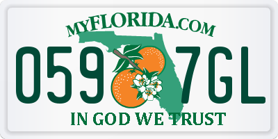 FL license plate 0597GL